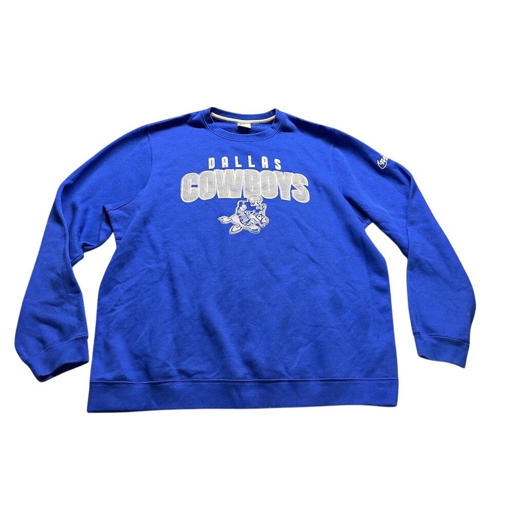 Nike Dallas Cowboys Rewind Club Crewneck Pullover Sweatshirt Blue XL
